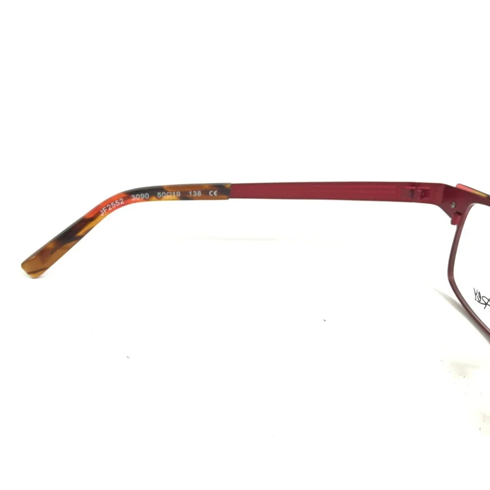 J.F. Rey Eyeglasses Frames JF2552 3090 Matte Red Orange Brown Tortoise 50-19-138